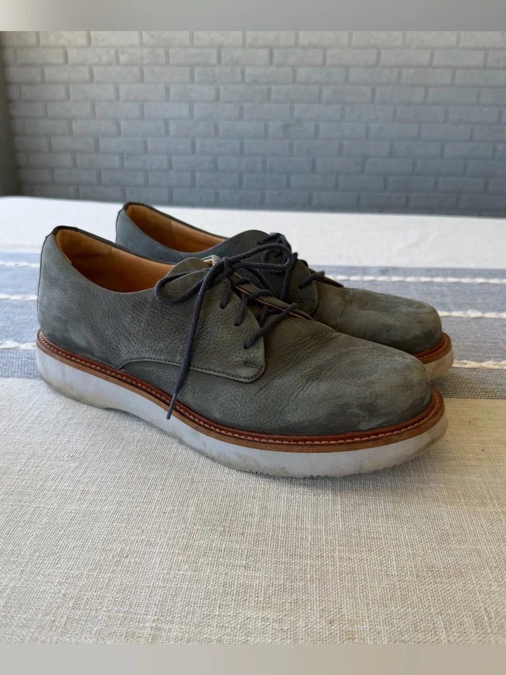 Samuel Hubbard Free Oxford Charcoal Nubuck Shoes Size 9